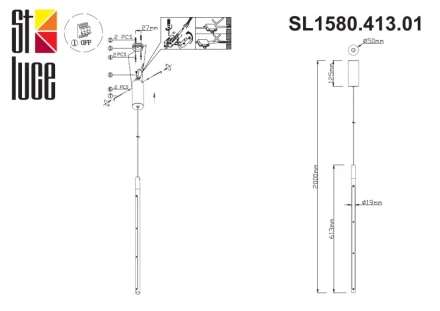 Подвесной светильник SL1580.413.01 ST-Luce