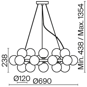 Подвесной светильник Maytoni MOD547PL-25BS