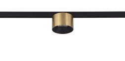 Светильник для Slim Line Mini, NOLA, 5Вт, 3000К, корпус латунь, кольцо черное, коннектор черный Donolux DL20733WW5BrB
