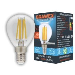 Светодиодная филаментная лампа BRAWEX Ф-26 G45F-E14-9N
