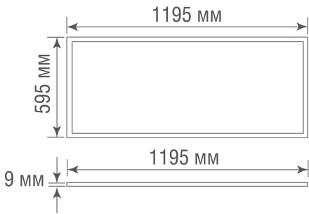 Светодиодная панель, 60Вт, 3000К Donolux DL18015WW1YG