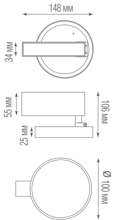Светодиодный светильник для магнитного шинопровода, 24Вт Donolux DL18791/Black Bronze 24W