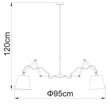 Люстра на штанге A5700LM-8WH ARTE Lamp