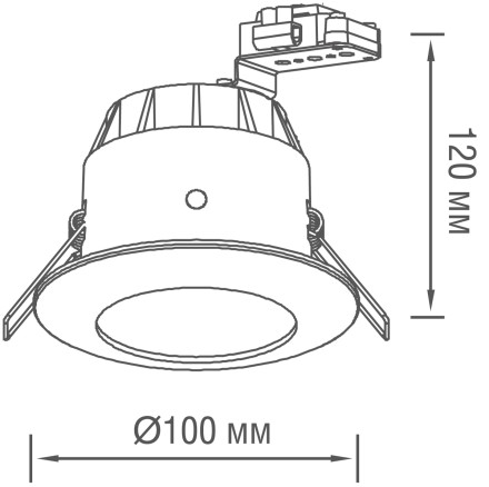 Встраиваемый светильник, 50Вт Donolux N1519RAL9005