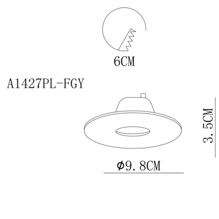 Встраиваемый светильник ARTE Lamp A1427PL-1GY