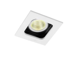Поворотный встраиваемый светильник под сменную лампу Donolux DL18614/01WW-SQ White/Black