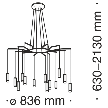 Подвесной светильник Maytoni MOD035PL-12W