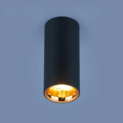 Накладной светильник DLR030 12W 4200K черный матовый/золото Elektrostandard