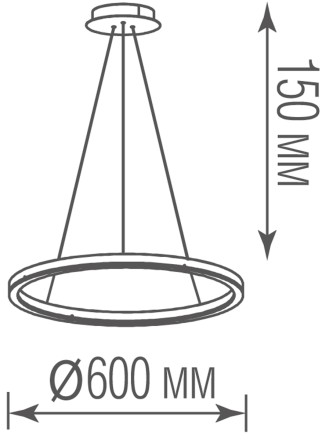 Подвесной светильник, 36Вт Donolux S111028/1 D600 Black