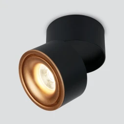 Накладной светильник DLR031 15W 4200K 3100 черный матовый/золото Elektrostandard
