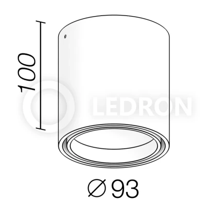 Накладной светильник KEA R ED-GU10 w/b LeDron