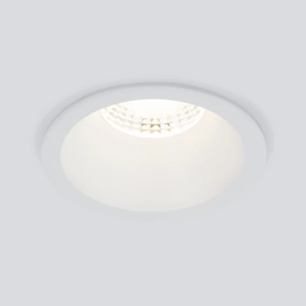 Встраиваемый светодиодный светильник 7W 3000K WH белый 15266/LED