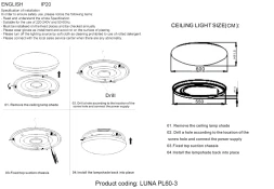 Светильник потолочный Crystal Lux LUNA PL60-3