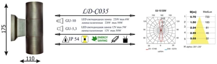 Светильник настенный LD-CO35 LD-Lighting